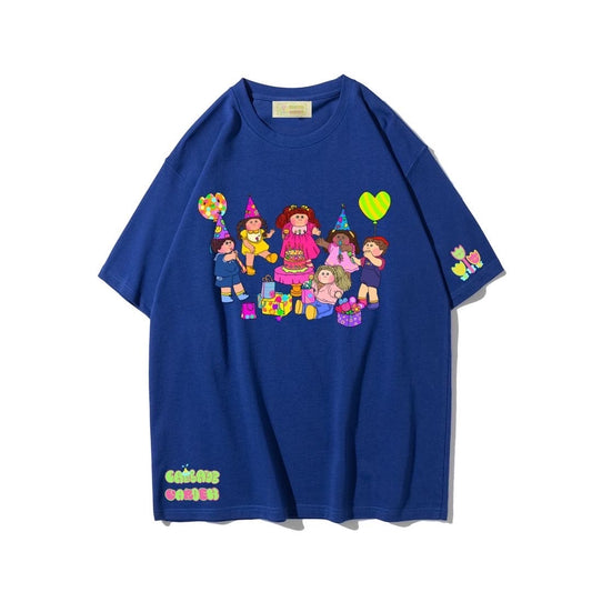 Cabbage Garden Family Cuties Party Blue Tee